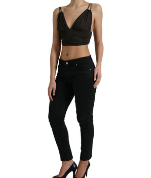 Dolce &amp; Gabbana Top corto sin mangas elegante