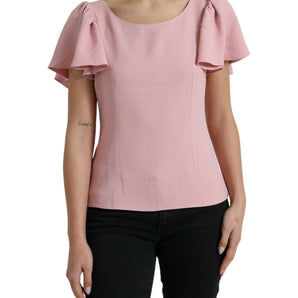 Dolce & Gabbana Chic Pink Bell Sleeve Top