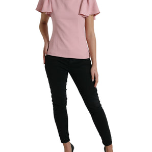 Dolce &amp; Gabbana Chic Pink Bell Sleeve Top