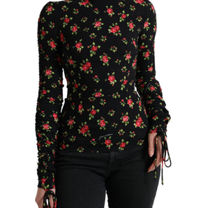 Dolce &amp; Gabbana Elegant Floral Silk Blend Top