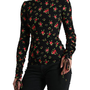 Dolce & Gabbana Elegant Floral Silk Blend Top