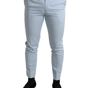 Dolce &amp; Gabbana Sky Blue Cotton Stretch Skinny Pants