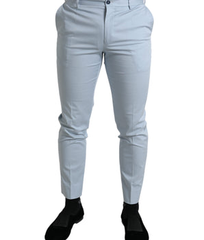 Dolce & Gabbana Sky Blue Cotton Stretch Skinny Pants