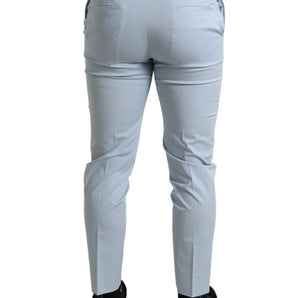 Dolce &amp; Gabbana Sky Blue Cotton Stretch Skinny Pants