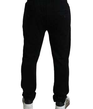 Dolce & Gabbana Black DG Logo Skinny Jogger Sweatpants Pants