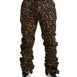 Dolce & Gabbana Chic Leopard Print Jogger Pants