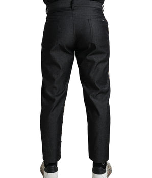 Dolce & Gabbana Multicolor Heraldic Skinny Men Pants