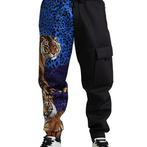 Dolce & Gabbana Elegant Tiger Print Joggers