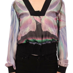 Sergei Grinko Multicolor Silk Blouse Jacket