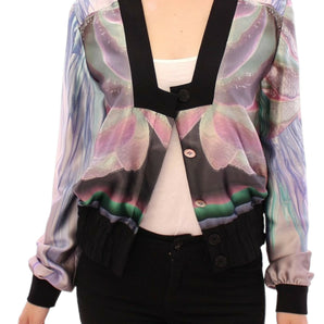 Sergei Grinko Multicolor Silk Blouse Jacket