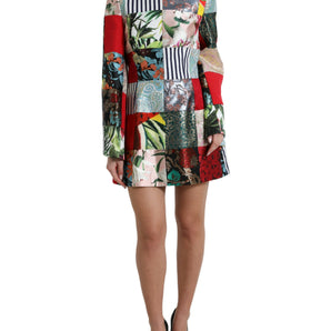 Dolce &amp; Gabbana Floral Jacquard Mini Shift Dress Masterpiece