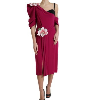 Dolce &amp; Gabbana Elegante vestido tubo midi de seda morado