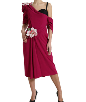 Dolce &amp; Gabbana Elegante vestido tubo midi de seda morado