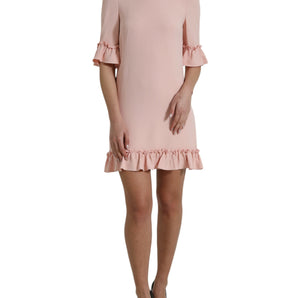 Dolce & Gabbana Elegant Light Pink A-Line Shift Mini Dress