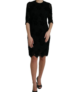 Dolce &amp; Gabbana Elegante vestido tubo de encaje floral