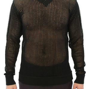 Dolce &amp; Gabbana Elegant V-Neck Dark Green Knitted Sweater