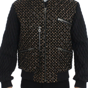 Dolce &amp; Gabbana Elegant Black Sequined Designer Jacket