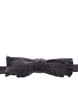 Dolce & Gabbana Elegant Black Paisley Silk-Wool Blend Bow Tie Dolce & Gabbana 