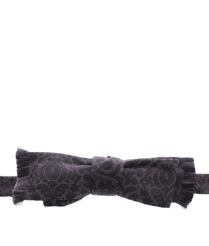 Dolce & Gabbana Elegant Black Paisley Silk-Wool Blend Bow Tie Dolce & Gabbana 
