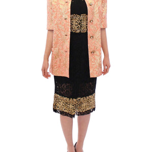 Dolce & Gabbana Exclusive Crystal Brocade Coat Jacket