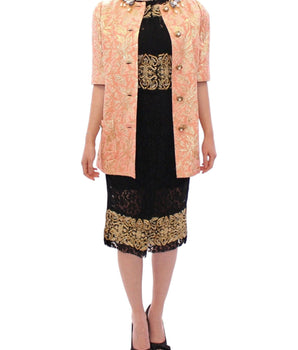 Dolce &amp; Gabbana Exclusive Crystal Brocade Coat Jacket