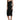 Dolce &amp; Gabbana Elegant Black Lace-Up Midi Bodycon Dress