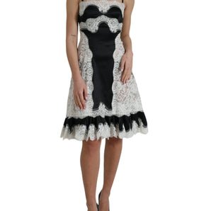 Dolce &amp; Gabbana Elegant Silk Blend A-Line Lace Dress