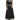 Dolce & Gabbana Elegante vestido largo negro adornado con cristales