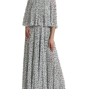 Dolce & Gabbana Elegant Polka Dots Maxi Dress