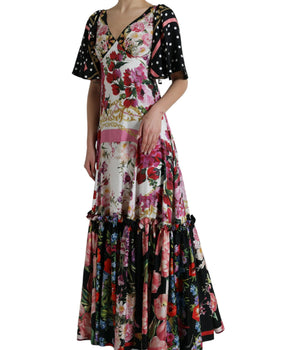 Dolce &amp; Gabbana Vestido largo elegante de seda floral