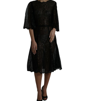 Dolce &amp; Gabbana Vestido midi elegante de encaje floral