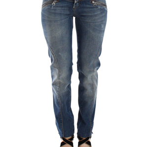 Ermanno Scervino Vaqueros chic slim fit en denim azul