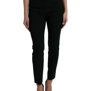 Dolce & Gabbana Elegant High Waist Tapered Wool Pants