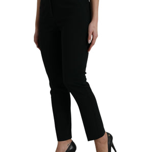 Dolce & Gabbana Elegant High Waist Tapered Wool Pants