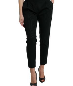 Dolce &amp; Gabbana Elegantes pantalones cortos cónicos de cintura alta