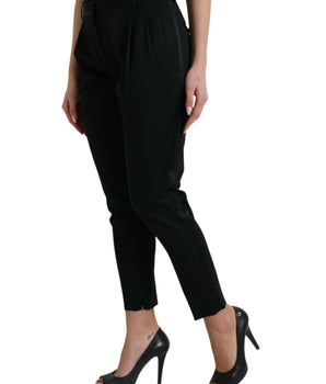 Dolce &amp; Gabbana Elegantes pantalones cortos cónicos de cintura alta
