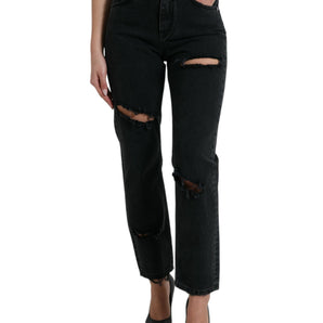 Dolce & Gabbana Elegant High-Waist Black Stretch Jeans