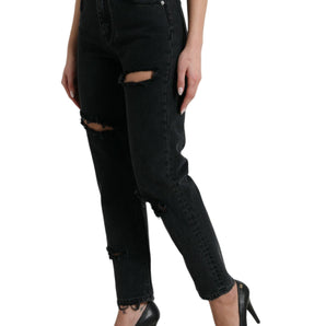 Dolce & Gabbana Elegant High-Waist Black Stretch Jeans