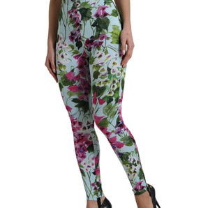 Dolce &amp; Gabbana Pantalones leggings elegantes florales de talle alto