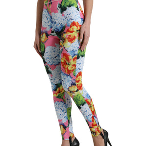 Dolce &amp; Gabbana Leggings de cintura alta con estampado floral exquisito