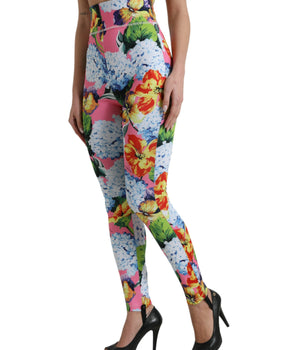 Dolce &amp; Gabbana Leggings de cintura alta con estampado floral exquisito