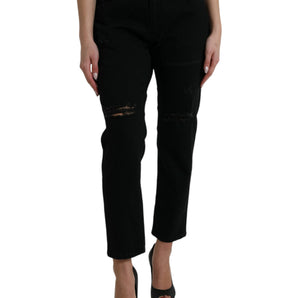 Dolce & Gabbana Elegant High Waist Black Stretch Jeans