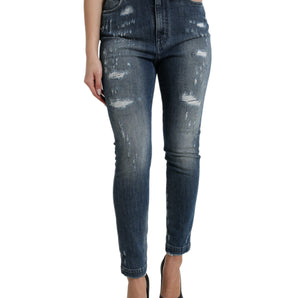 Dolce & Gabbana Elegant High Waist Stretch Denim Jeans