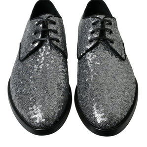 Dolce & Gabbana Exquisite Sequined Derby Dress Shoes