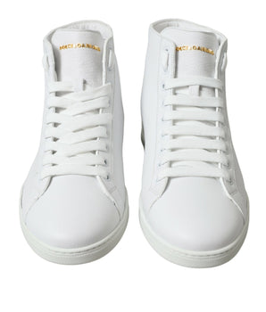 Dolce &amp; Gabbana White Saint Tropez High Top Men's Sneakers Shoes