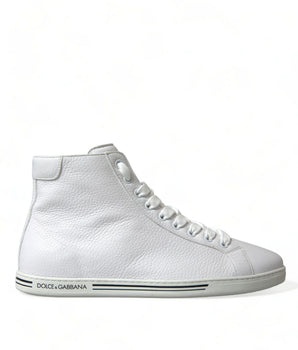 Dolce &amp; Gabbana White Saint Tropez High Top Men's Sneakers Shoes