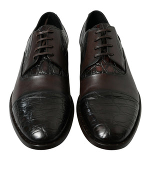 Dolce & Gabbana Brown Exotic Leather Formal Men Dress Shoes
