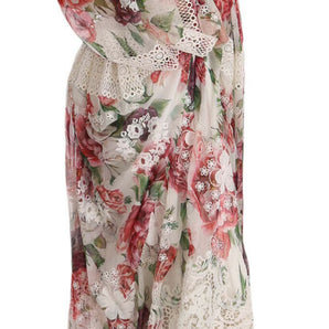 Dolce & Gabbana Elegant Floral Maxi Dress with Silk Lining