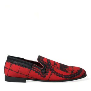 Mocasines de lujo en rojo y negro inspirados en Dolce &amp; Gabbana Torero