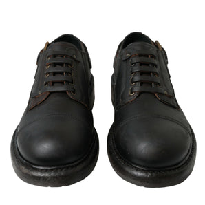 Dolce &amp; Gabbana Elegant Mens Leather Derby Dress Shoes